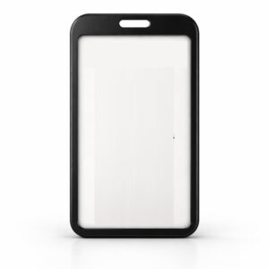 Metal ID Card Holder Vertical Premium Aluminum Alloy ID Badge Holder